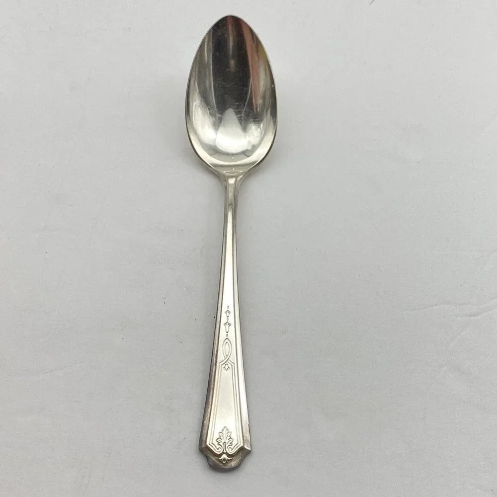 Vintage 1922 Oneida Community Beverly Teaspoons Set Of 12 Silverplate‎ Art Deco